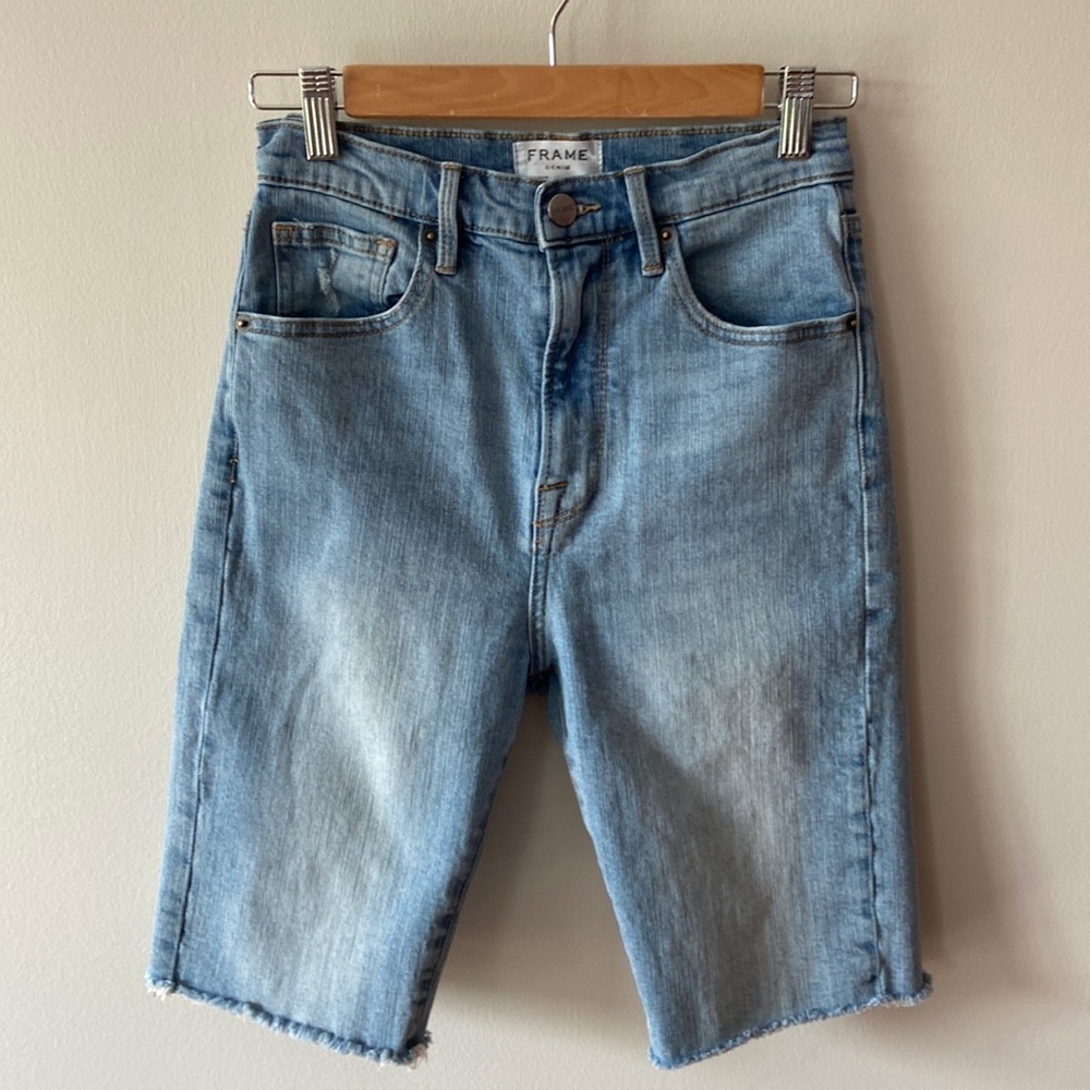Frame Denim Bermuda Shorts Light Wash Size 27